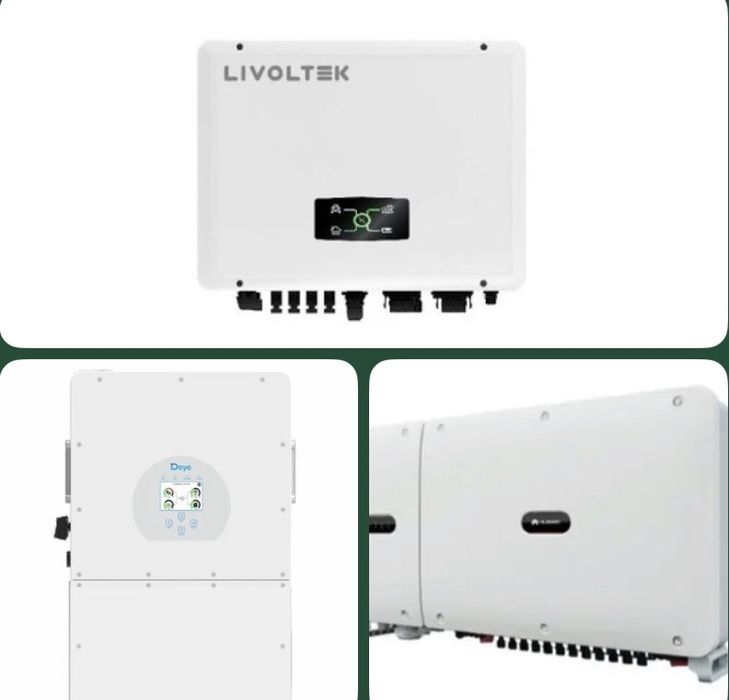 Інвертори гібридні та мережеві DEYE Huawei   Livoltek
