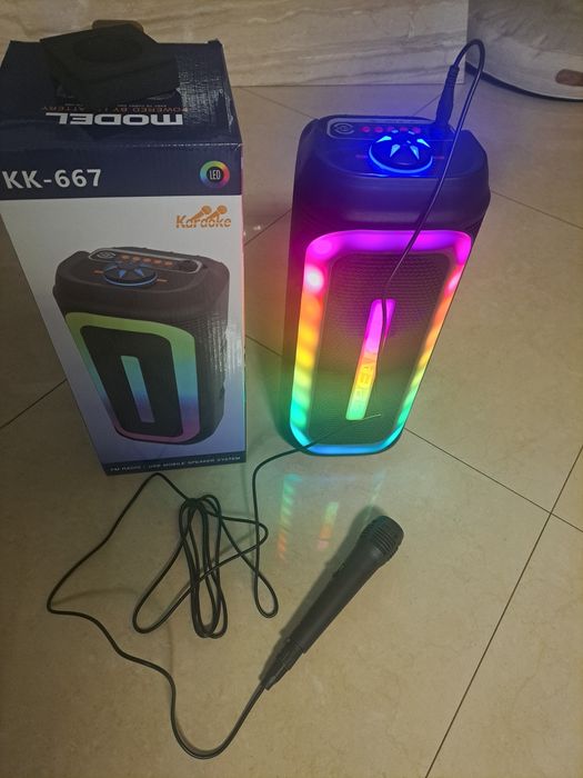 Głośnik Bluetooth z Mikrofonem Karaoke  Radio FM USB Mp3