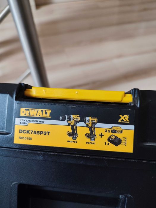 Zestaw DeWalt wiertarko-wkrętarka, impakt, ładowarka