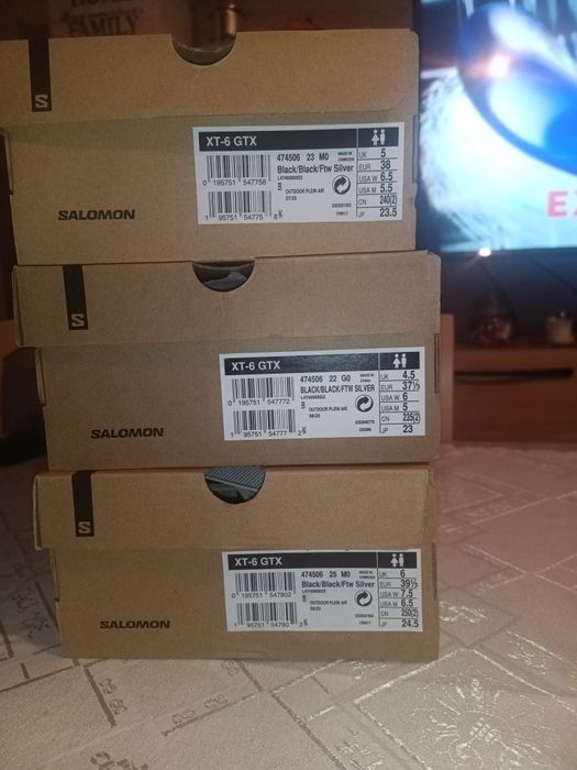 Salomon XT-6 GTX Black/Black/FTW Silver r 37