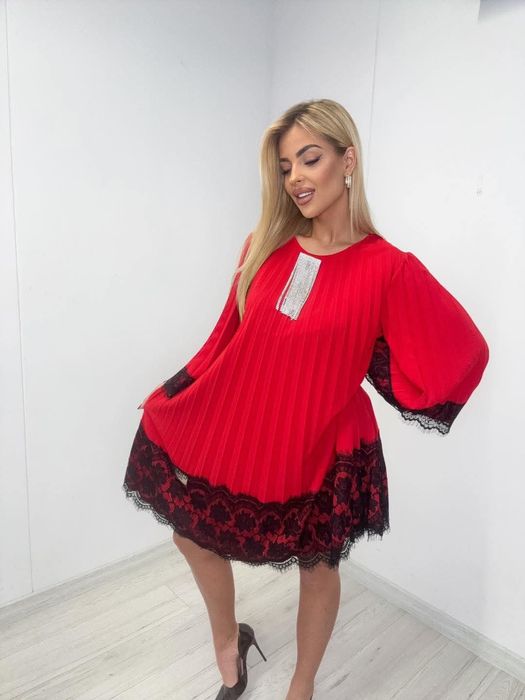 Piękna sukienka plisowana dwa kolory paparazzi fashion