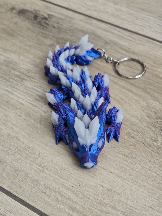 Brelok Wolf DragonCrystal 16cm - Ruchomy Brelok Świecący w Nocy - Druk