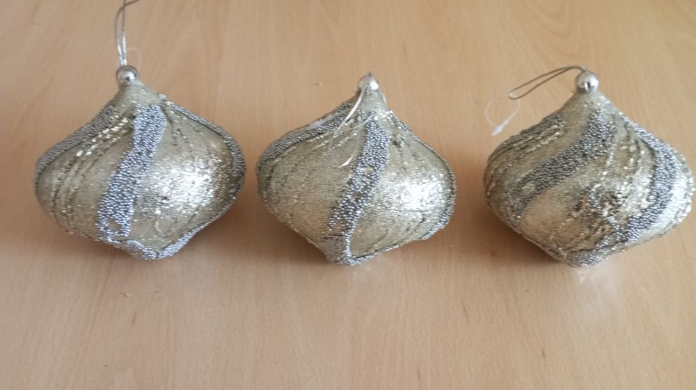 Ręcznie robione bombki 3 sztuki