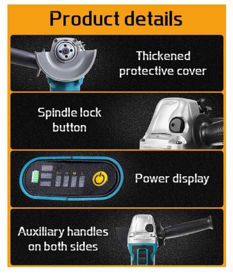 Rebarbadora a bateria 125mm/4 velocidades #NOVA #SALDOS