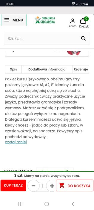 Hiszpański kurs językowy a1 b1 500 słów + mp3