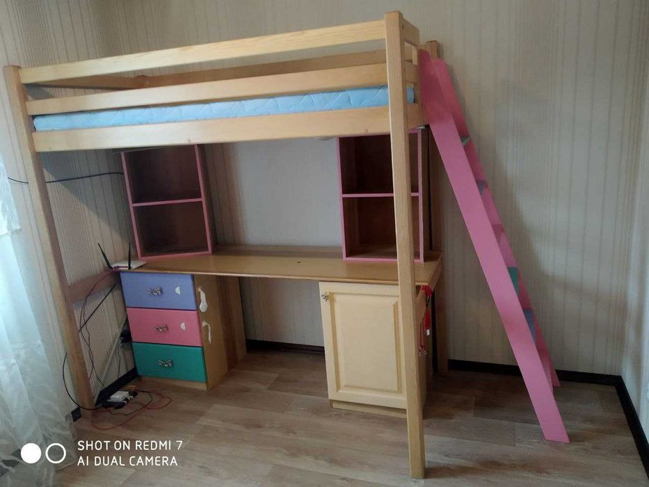 Кровать чердак с письменным столом: 20 000 грн. - Дитячі меблі Харків ...