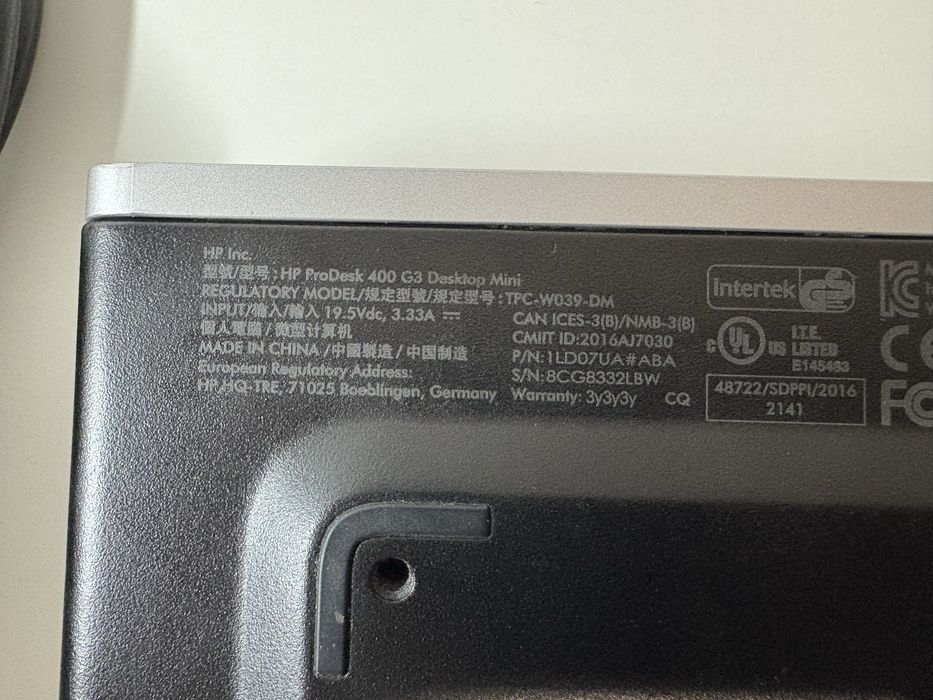 Mini komputer HP ProDesk 400 G3 Mini
