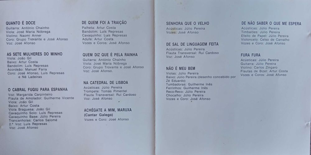 José Afonso	- - - - -		Fura Fura	- - - - -	CD