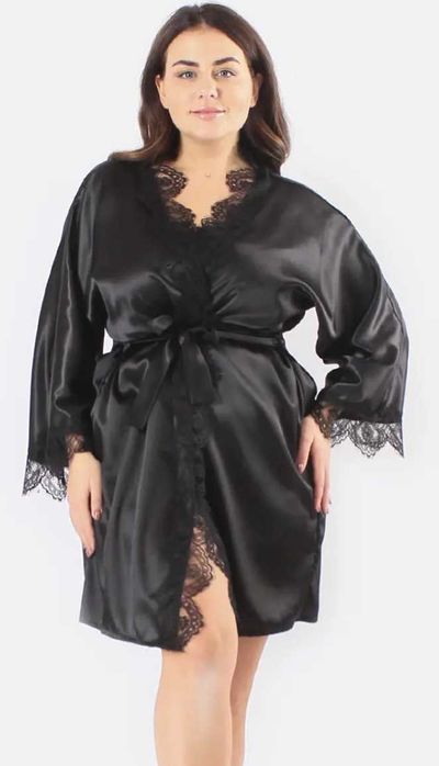 Жіночій домашній шовковий халат 42/44/46/48/50/52/54/56