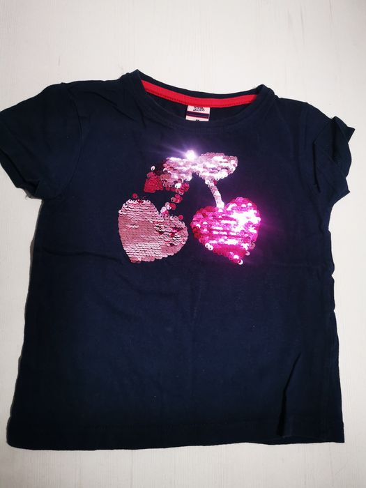 Tshirt z cekinami dla dziewczynki rozmiar 98