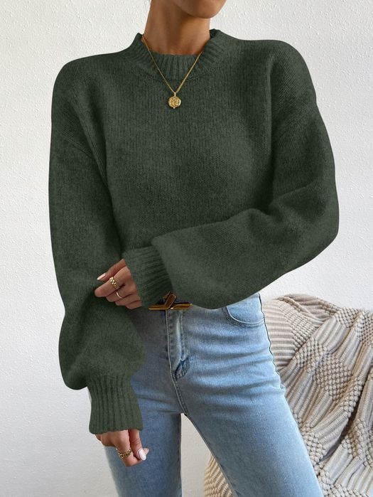 Sweter Prążkowany Dzianinowy Pullover Shein S