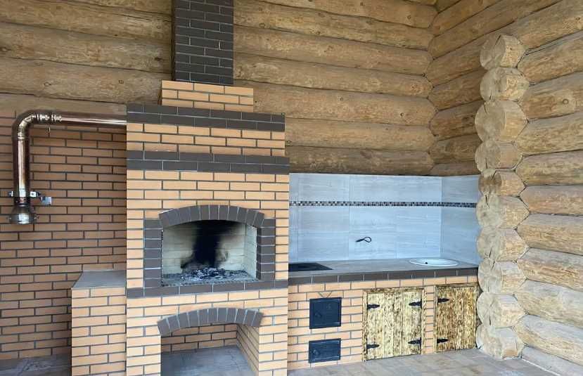 Беседки Барбекю-комплекси каміни печі плита груба лежанка