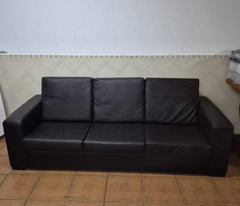 Sofá 3 lugares preto