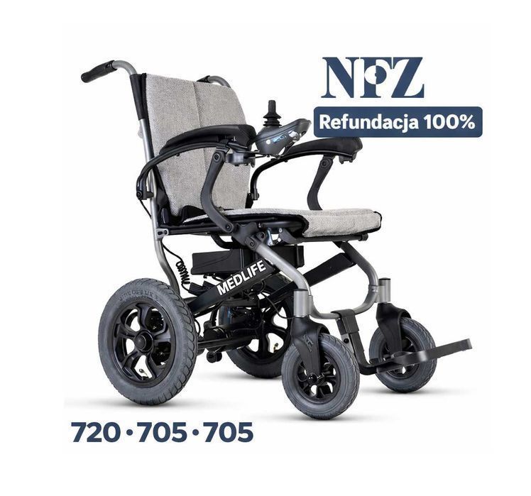 MEDILIFE O2 wózek inwalidzki elektryczny OTRZYMASZ OD NAS ZA DARMO Refundacja NFZ 2026 - lekki, składany, 20kg - MOBIMED.COM.PL-