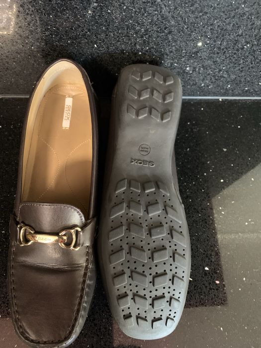 Mocassans castanhos pele Geox