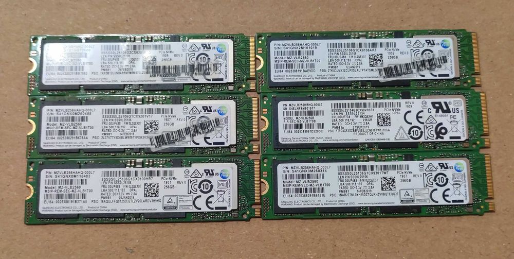 Dyski 256GB NVME M2 91-98% Samsung PM981 (MZ-VLB2560) | Gwarancja | Faktura VAT Marża |