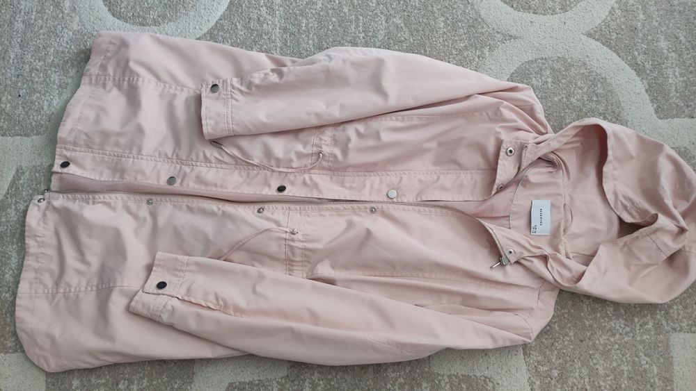 Parka płaszcz 38 różowy