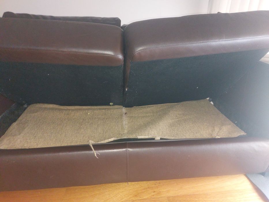 Conjunto de sofá cama usado