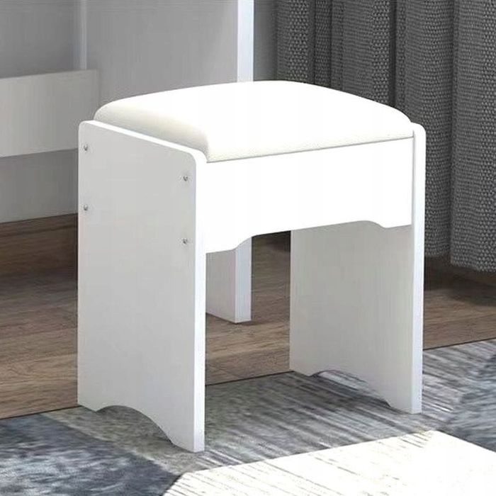 TOALETKA DO MAKIJAŻU z Lustrem LED i Taboretem dla Dziewczynki Kobiety