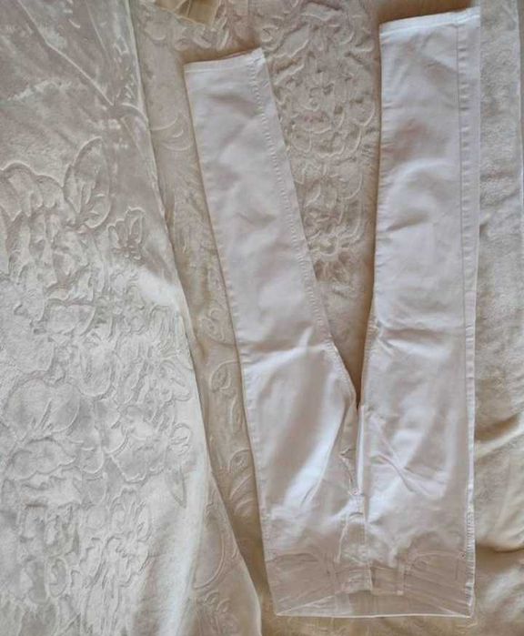 (34/XS) Denim/ Białe spodnie dżinsowe, jeansy, skinny, jak NOWE