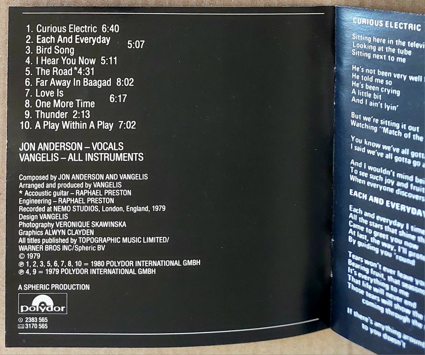 CD Jon & VANGELIS - Short Stories