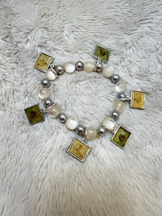 Bransoletka vintage anioły angels aesthetic coquette korale 14