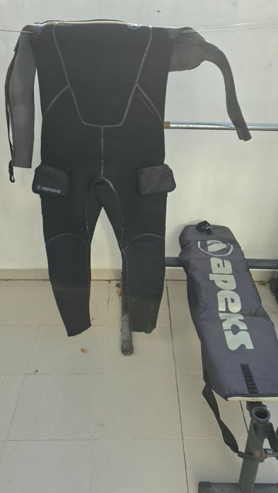 Fato de Mergulho Apeks Thermiq Advanced 8/7mm 3XL  c/Bolsos como novo