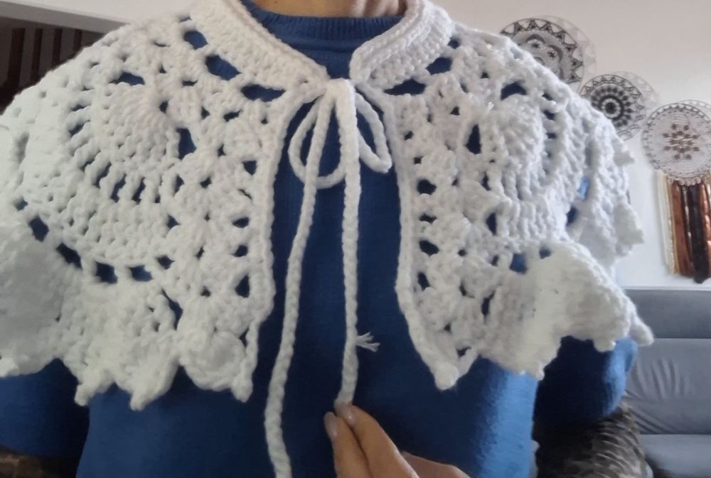 Kołnierz pelerynka crochet collar