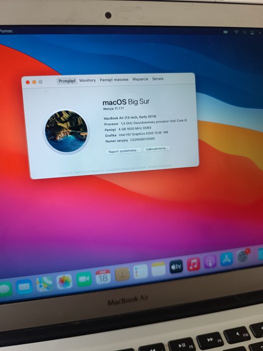 MacBook Air Intel core i5 model 1466