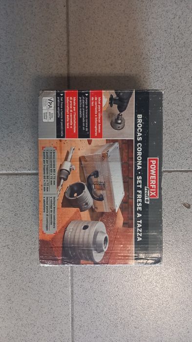 Jogo de Brocas Serra Copo Powerfix – Ø60 e Ø80 mm com Estojo (Novo)