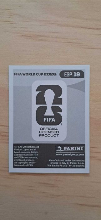Cromo futebol de Lamine Yamal(Mundial 2026)da Panini