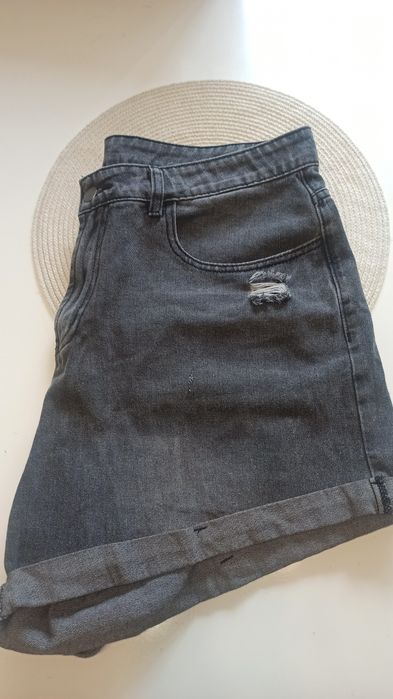 Krótkie jeansowe szorty 42/44 wysoki stan
