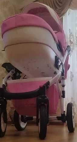 Дитяча коляска універсальна 2 в 1 Riko Brano Ecco 18 baby pink