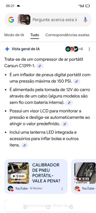Compressor Portátil 69€. Oportunidades