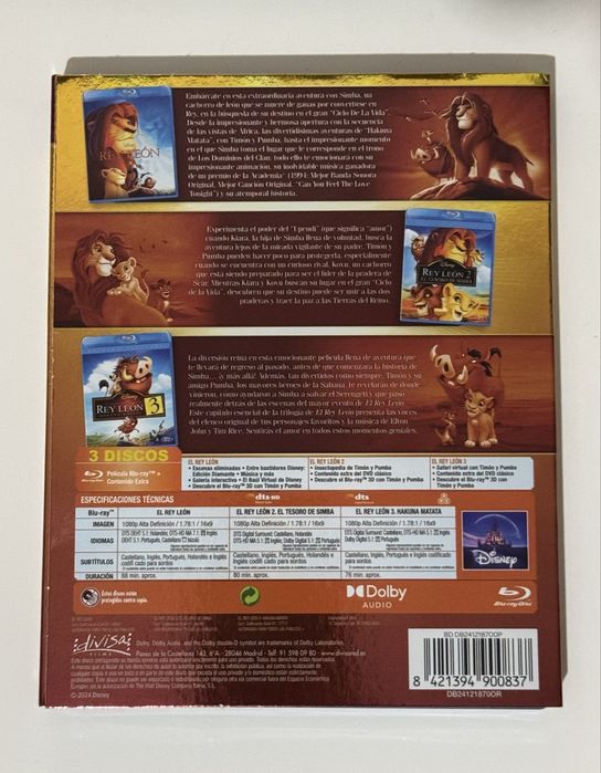 O Rei Leão Trilogia em Bluray