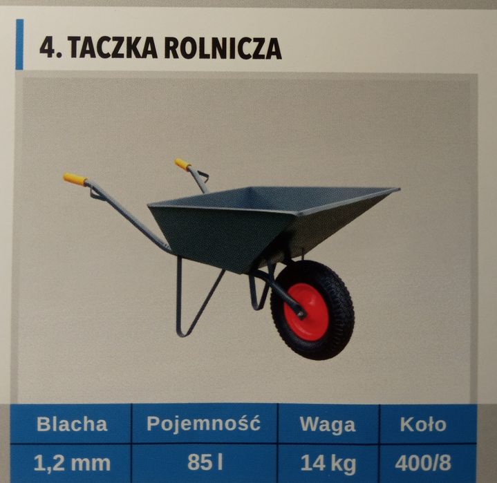 Taczka budowlana ogrodowa
