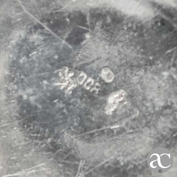 Conjunto de 2 leiteiras em prata, Arte Nova, com monograma