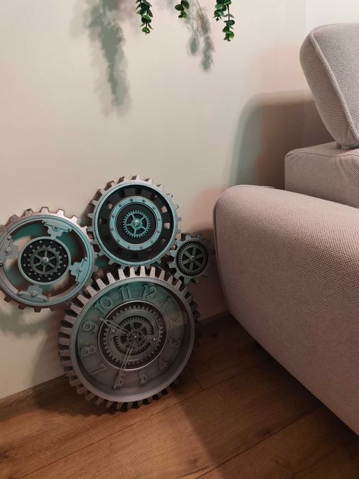 Zegar ścienny Gears 57x58 cm dekoracyjny do pokoju