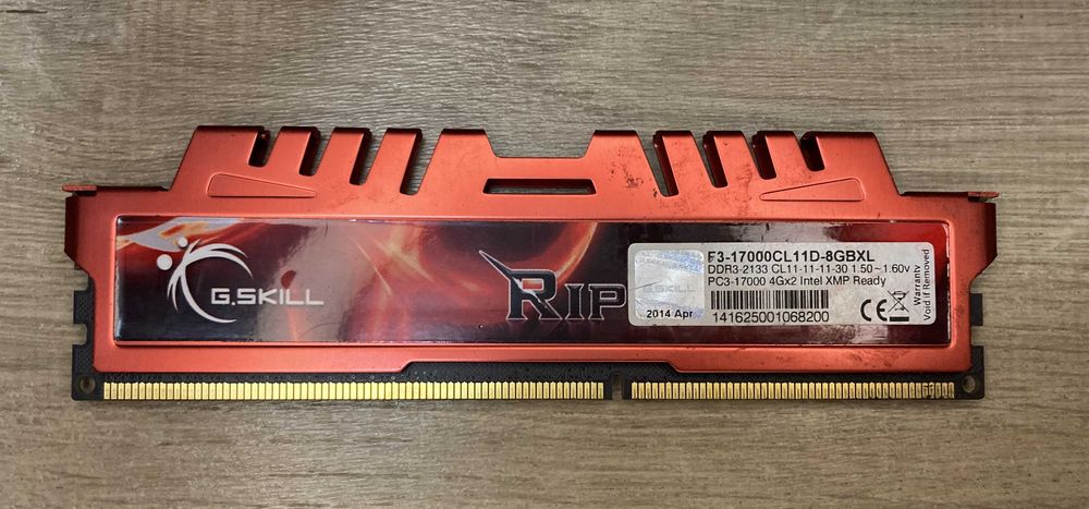 Pamięć RAM G.SKILL RipjawsX DDR3 8GB 2133MHz CL11 F3-17000CL11D-8GBXL