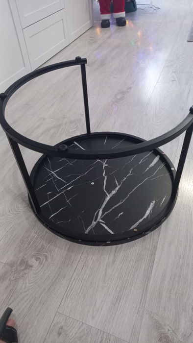 Stolik kawowy - czarny marmurek