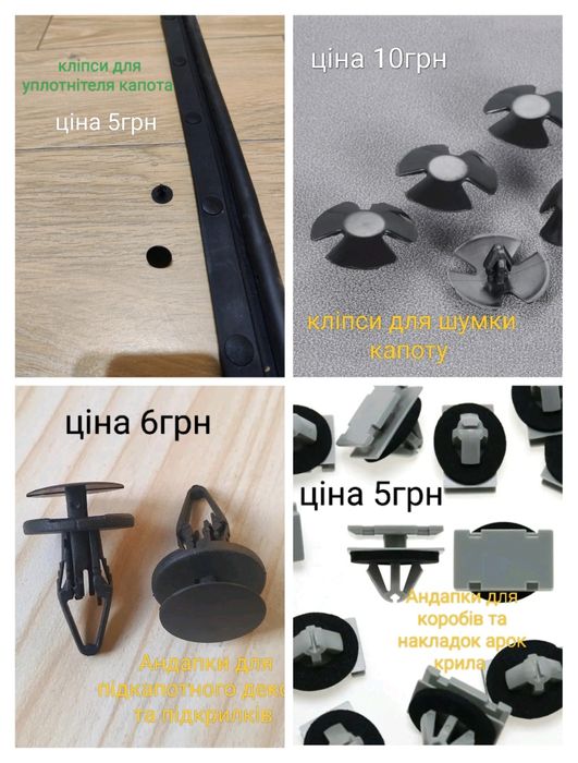 Продаж кріплення андапки та упорів капоту Ford /Jeep Cherokee/Renegade