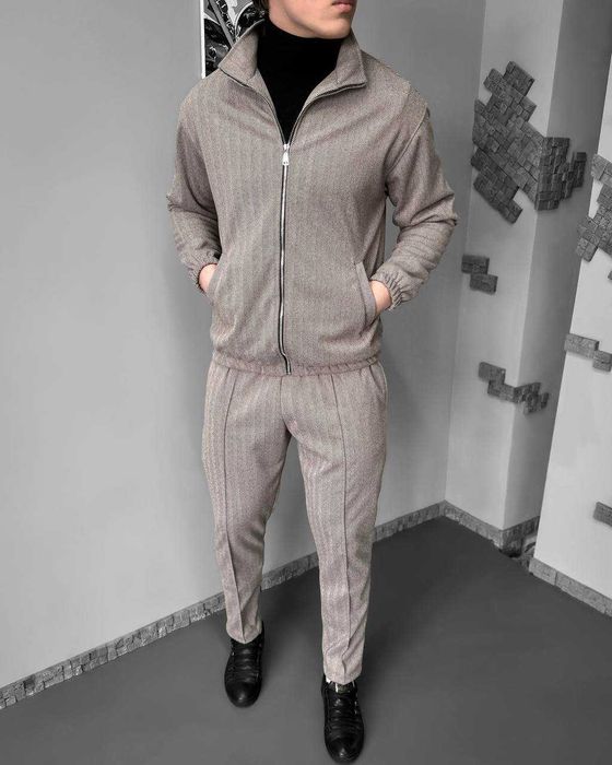 Чоловічий повсякденний комплект у класичному стилі (куртка + брюки)