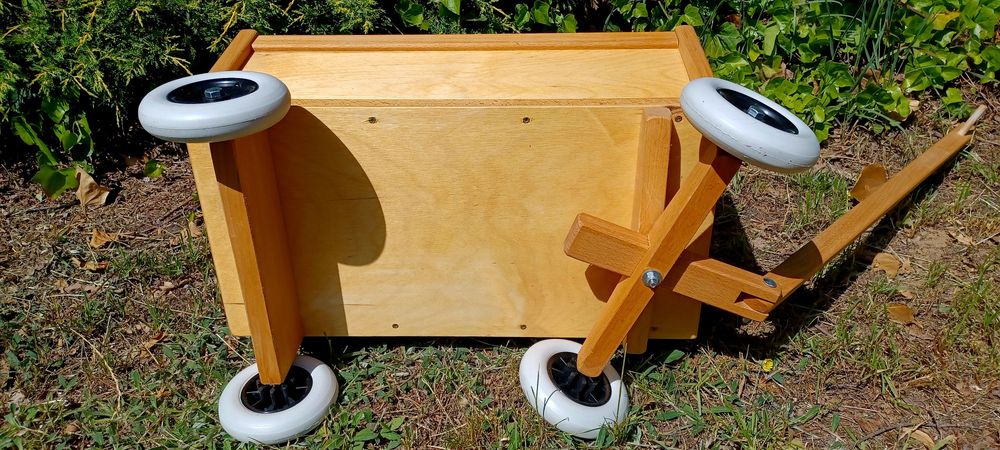 Drewniany wózek do ciągnięcia, wóz drabiniasty