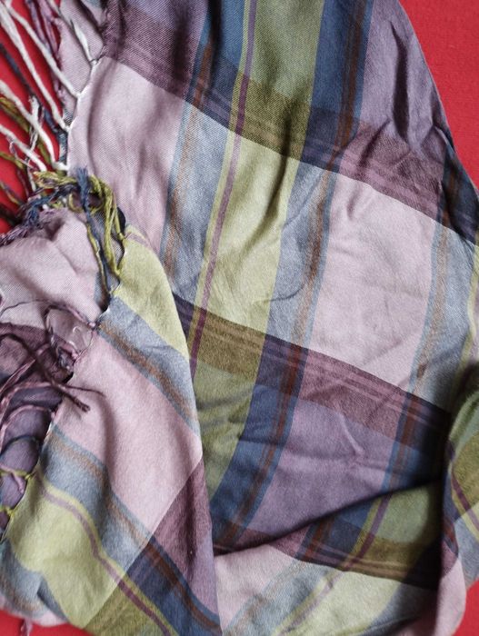 chusty wiskoza zieleń fiolet