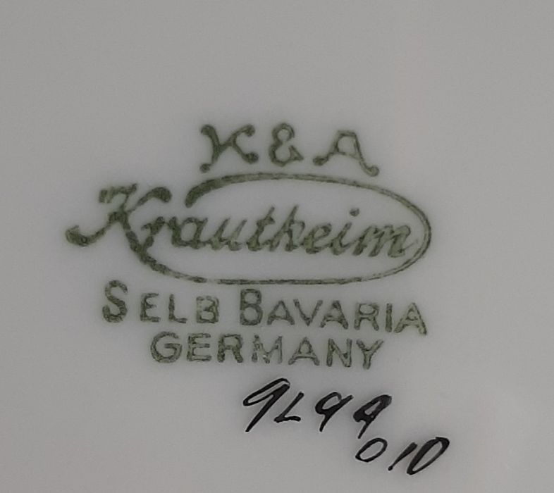 Чайное трио тройка трійка Krautheim чашка на ножках фарфор  Германия