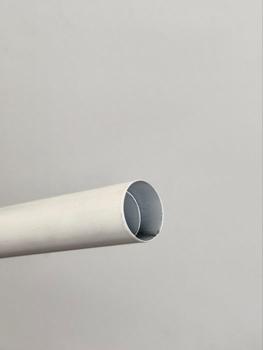 Karnisz rurka IKEA biały teleskopowy + mocowania + ozdobne kulki