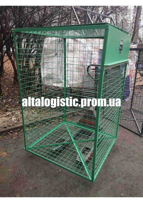 Сміттєвий бак сітка,метал 1100л,1500л.Мусорный бак сетка 1,1м3 и 1,5м3