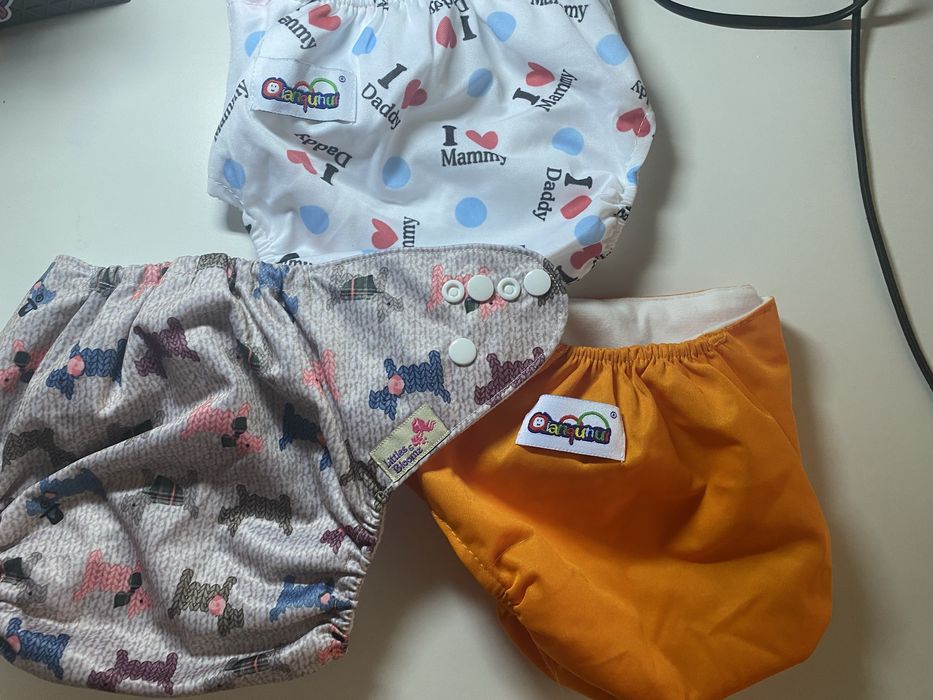 Fralda reutilizavel ajustavel com caezinhos Little Bloom
