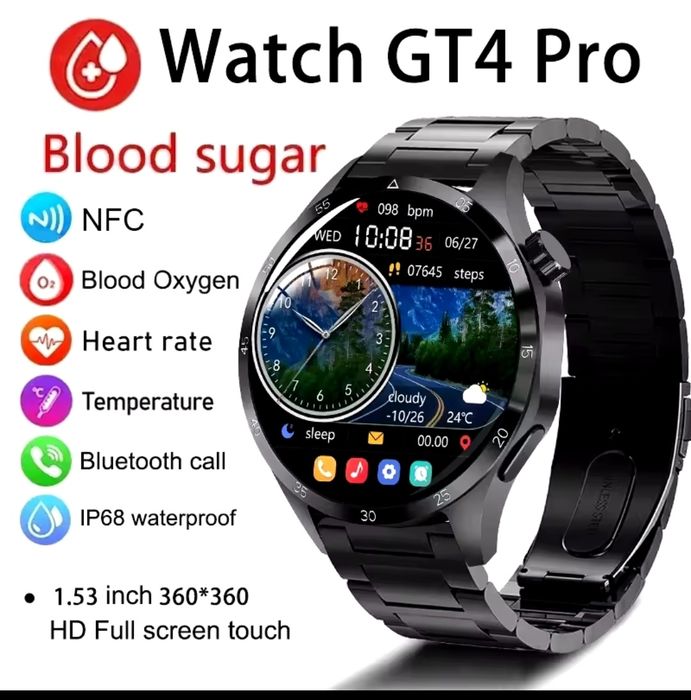 Смарт-годиник Watch GT4 Pro Amoled NFC чорний