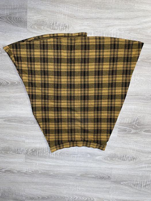 Spódnica trapezowa w kratkę Zara żółta czarna